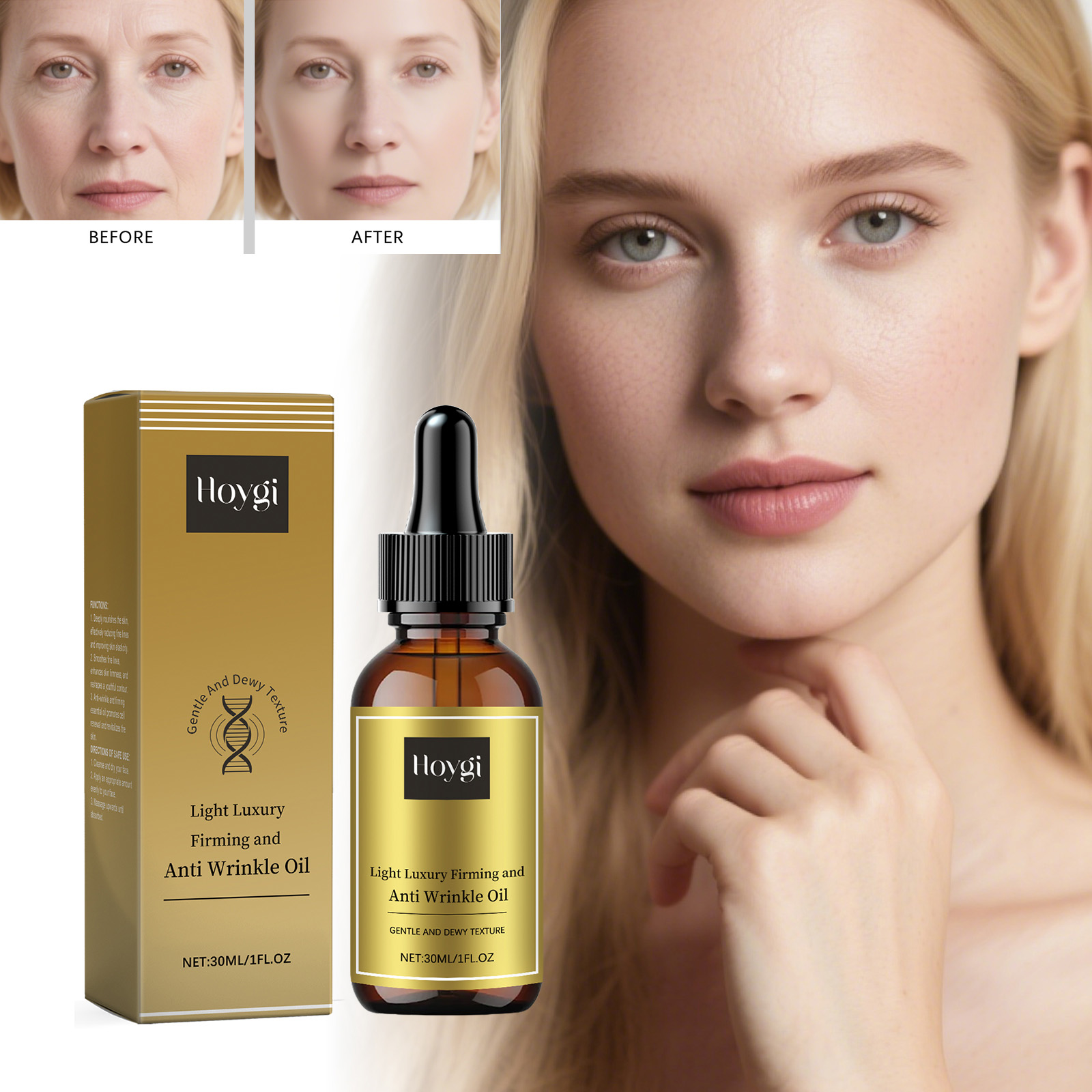 Luxury Skincare & Spa Reviews - 引き締めフェイシャルケアオイル リフティング アンチリンクル ラインを薄くする 肌を引き締める 栄養を与える