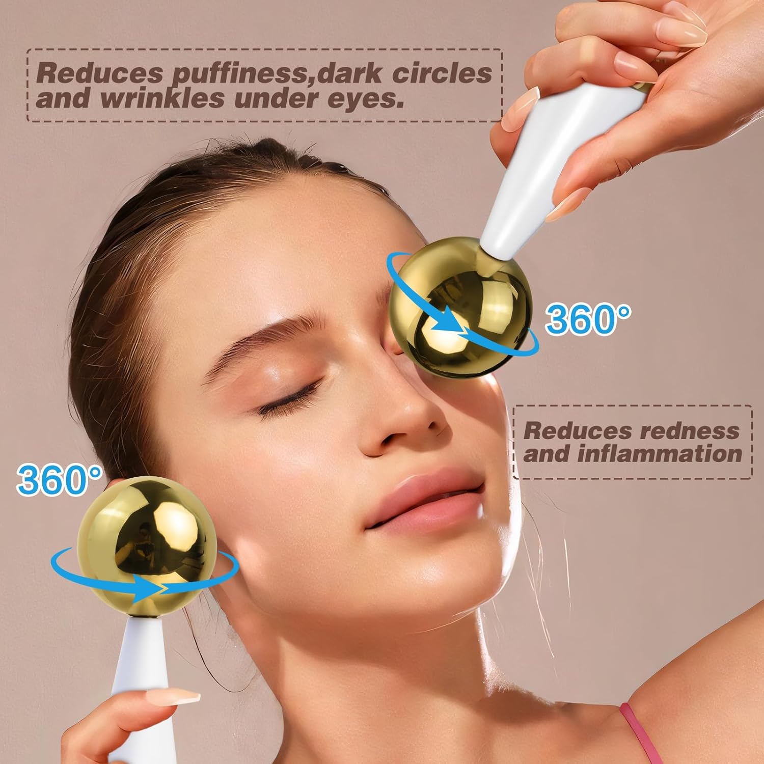 アイスグローブ フェイスアイ用 スチール ホット&クライオス - Luxury Skincare Tools のレビューと価格